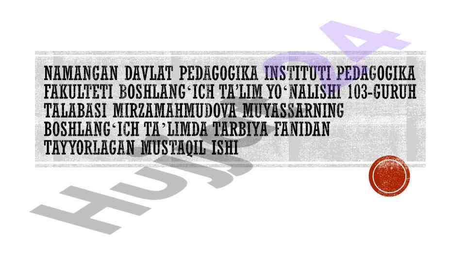 Oʻquvchilarda mustaqillikni shakllantirish