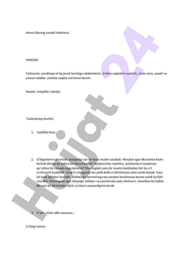 Yomon odatlar haqida tarbiyaviy mavzu