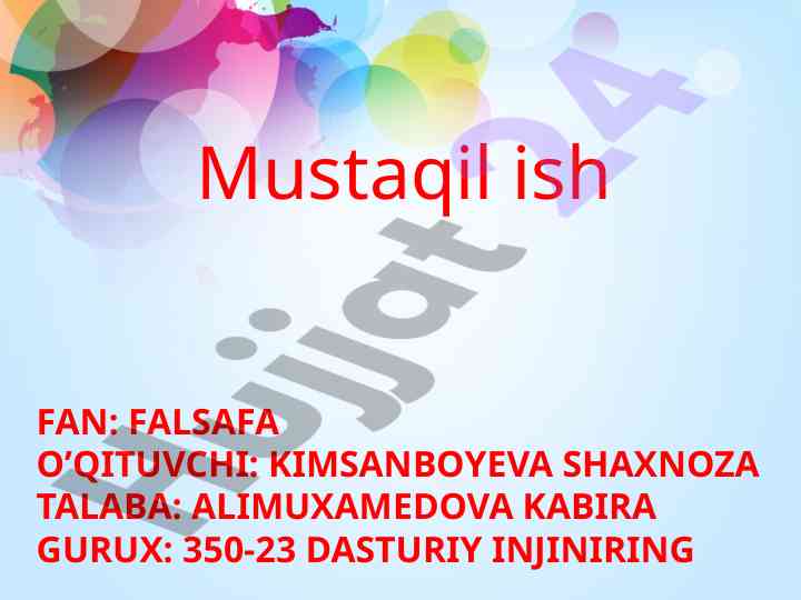 Falsafaning rivojlanish bosqichlari uyg‘onish davri