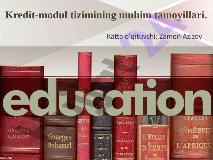 Kredit-modul tizimining asosiy tamoyillari