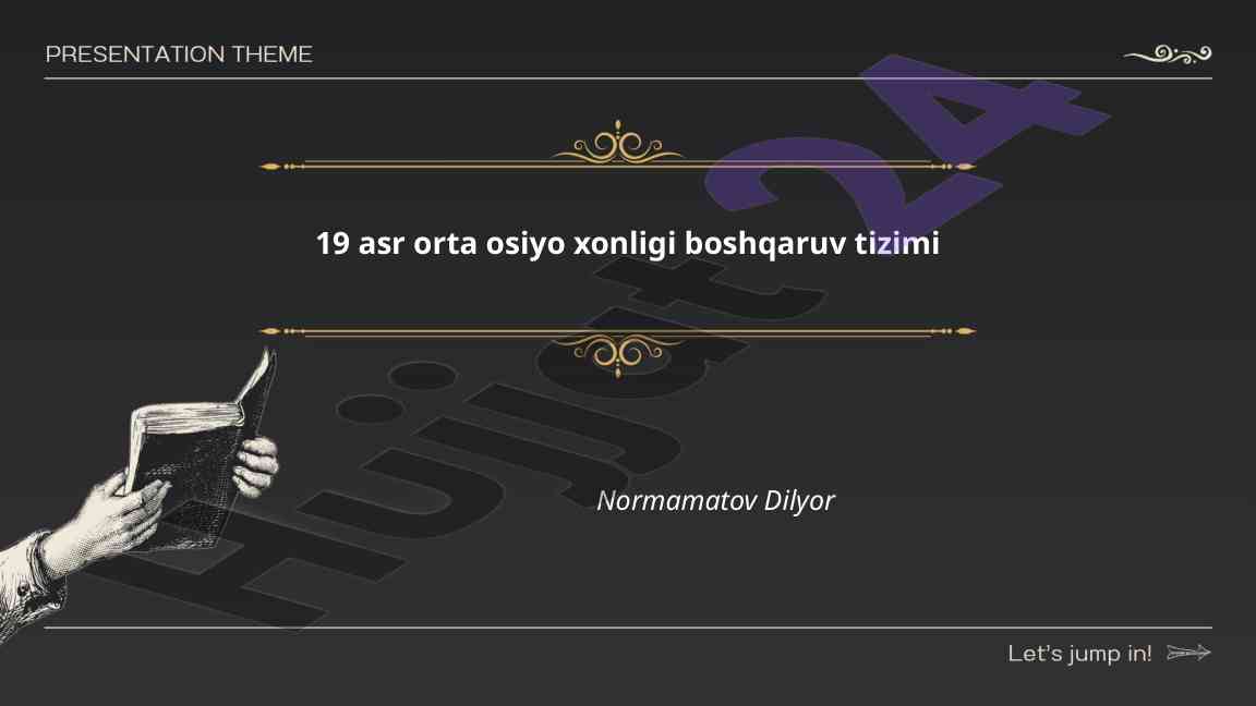 19 asr orta osiyo xonligi boshqaruv tizimi