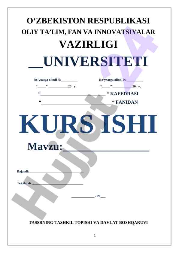 TASSRNING TASHKIL TOPISHI VA DAVLAT BOSHQARUVI
