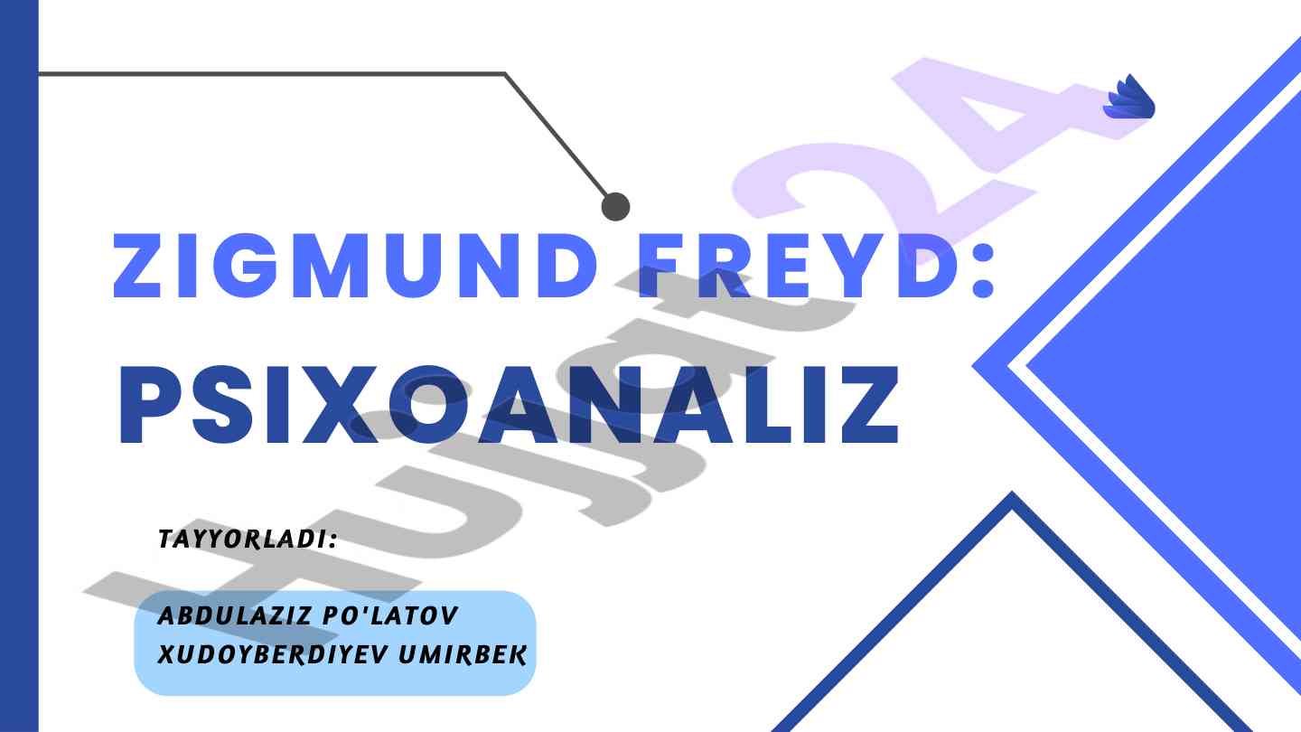 Zigmund freyd: psixoanaliz tarixi va rivojlanishi