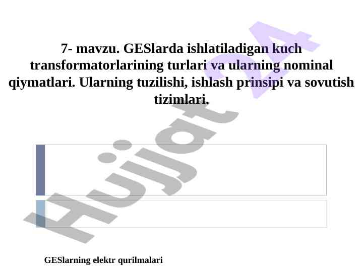 Geslarda kuch transformatorlari turlari va qiymatlari