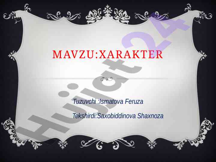 Xarakter tuzuvchi: fiziologiya va tipologiya tahlili