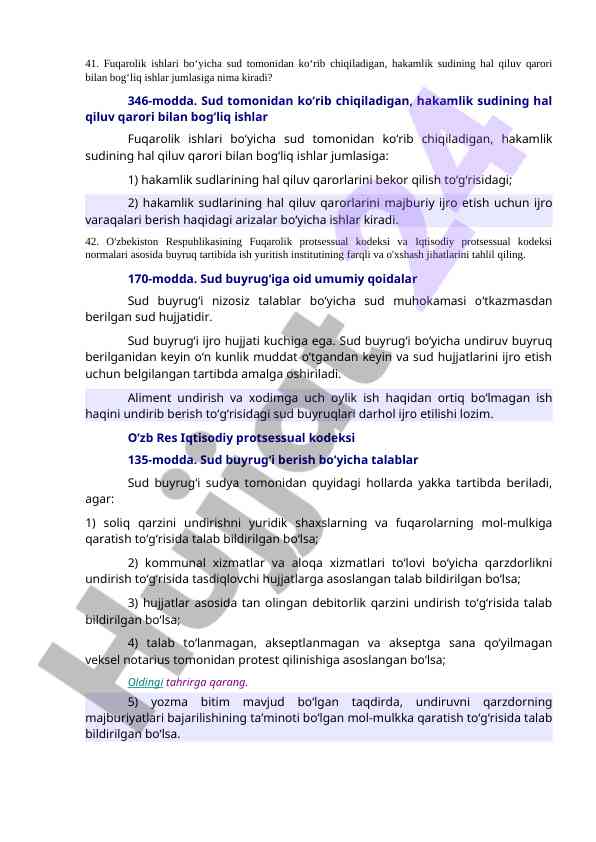 Fuqarolik ijrosida hakamlik sudining o‘rni