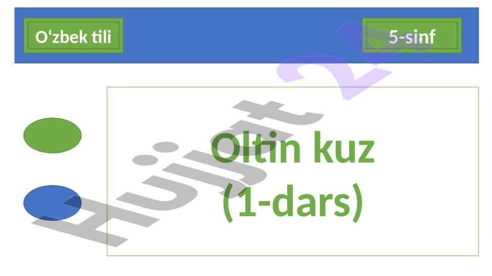 O‘zbek tili 5-sinf oltin kuz 1-dars