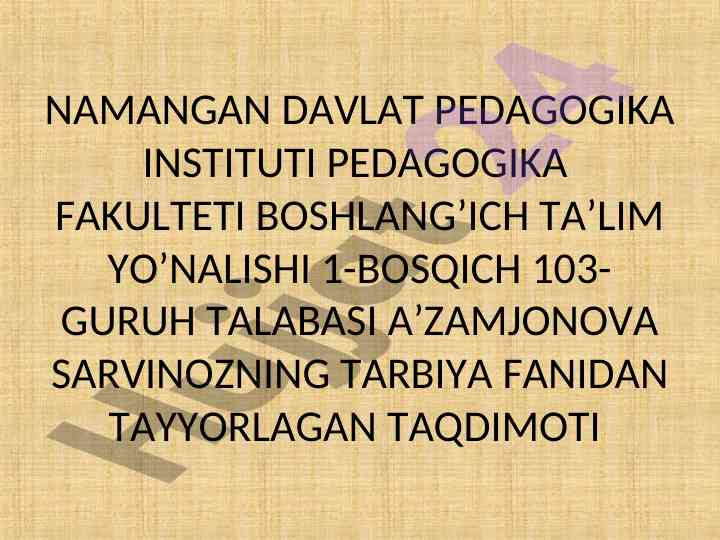 Jamoani shakllantirishning istiqbol rejalari