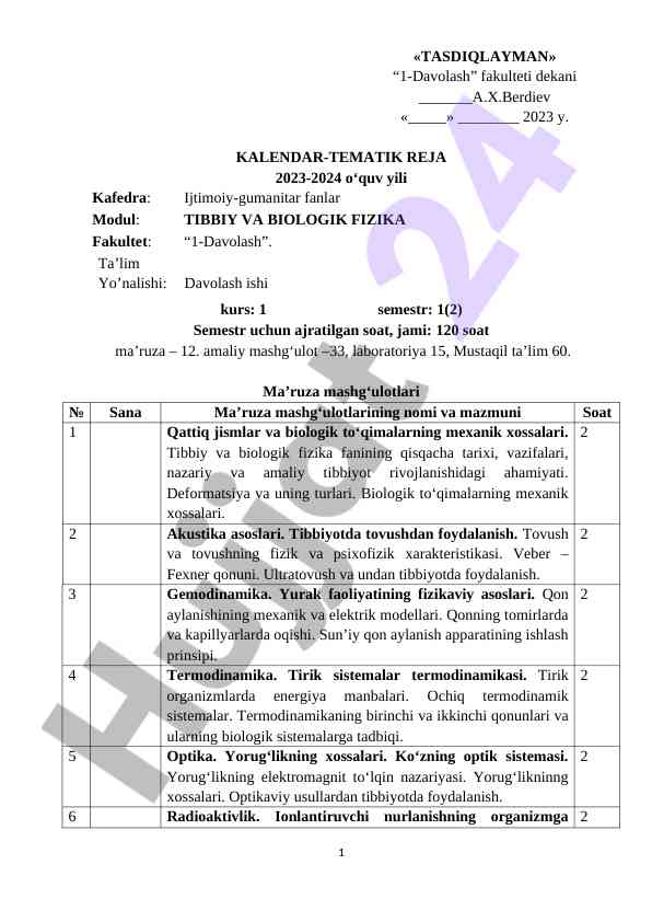 Kalendar-tematika reja 2023-2024 o‘quv yili