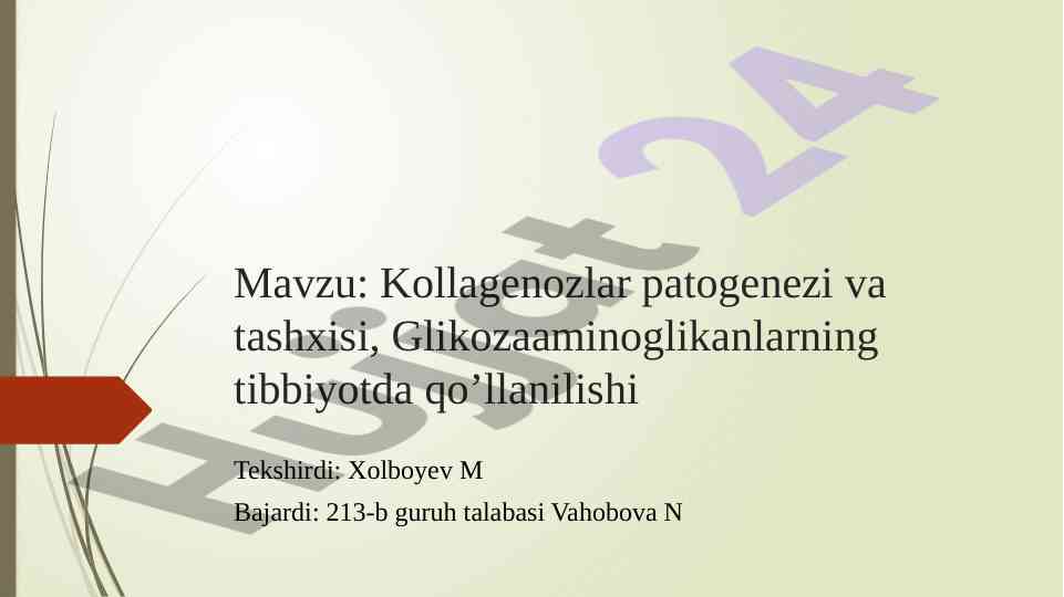 Kollagenozlar patogenezi va tashxisi bo'yicha tadqiqot