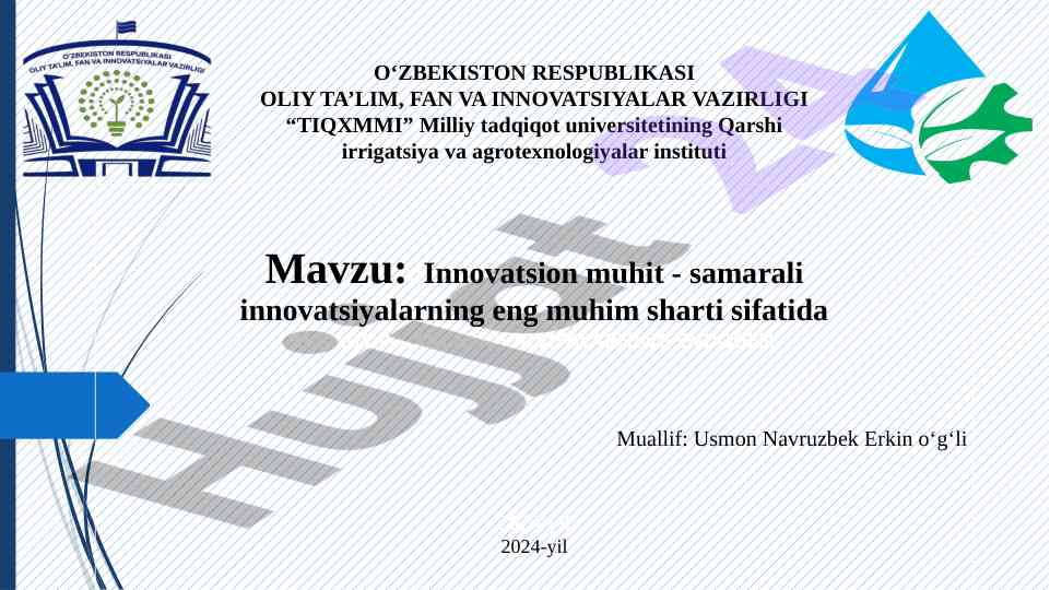 Innovatsion muxtoriyatni rivojlantirish strategiyalari