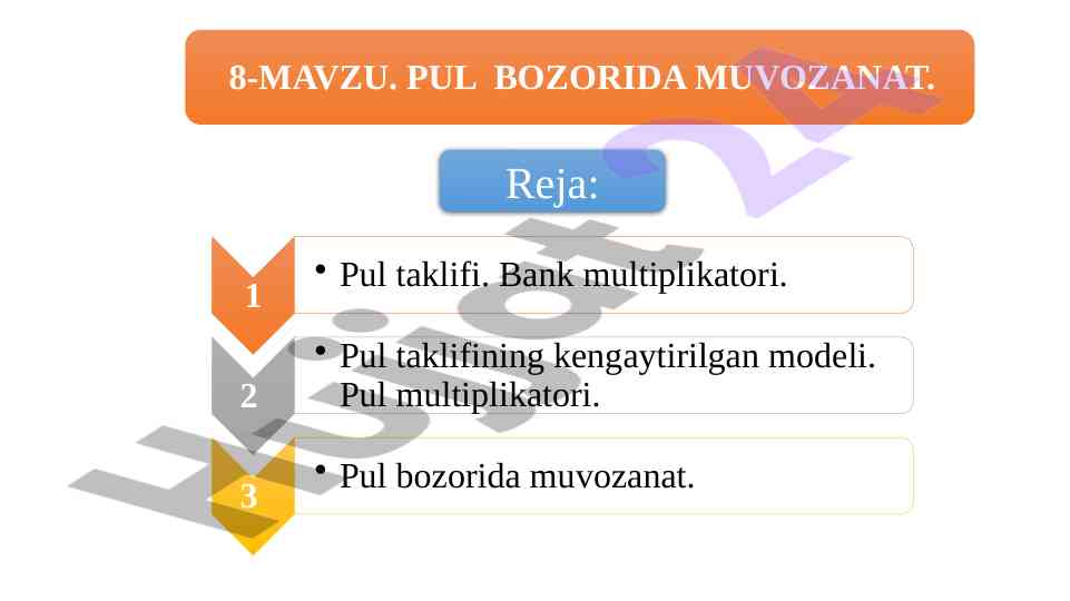 Pul taklifi va iqtisodiy agentlar bitimlari