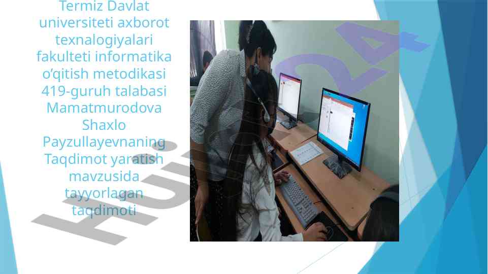 Taqdimotlar yaratish texnologiyasi metodikasi
