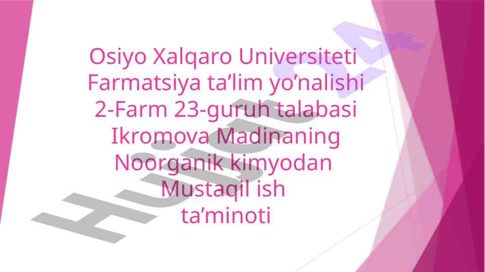 Ishqoriy metallarning xossalari va olinish usullari