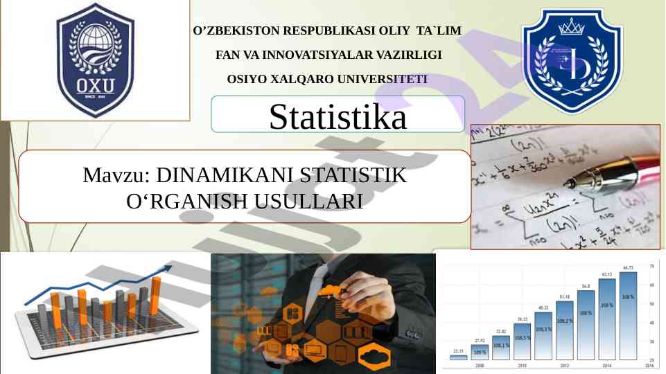 Dinamika qatorlarini statistika bo‘yicha o‘rganish usullari