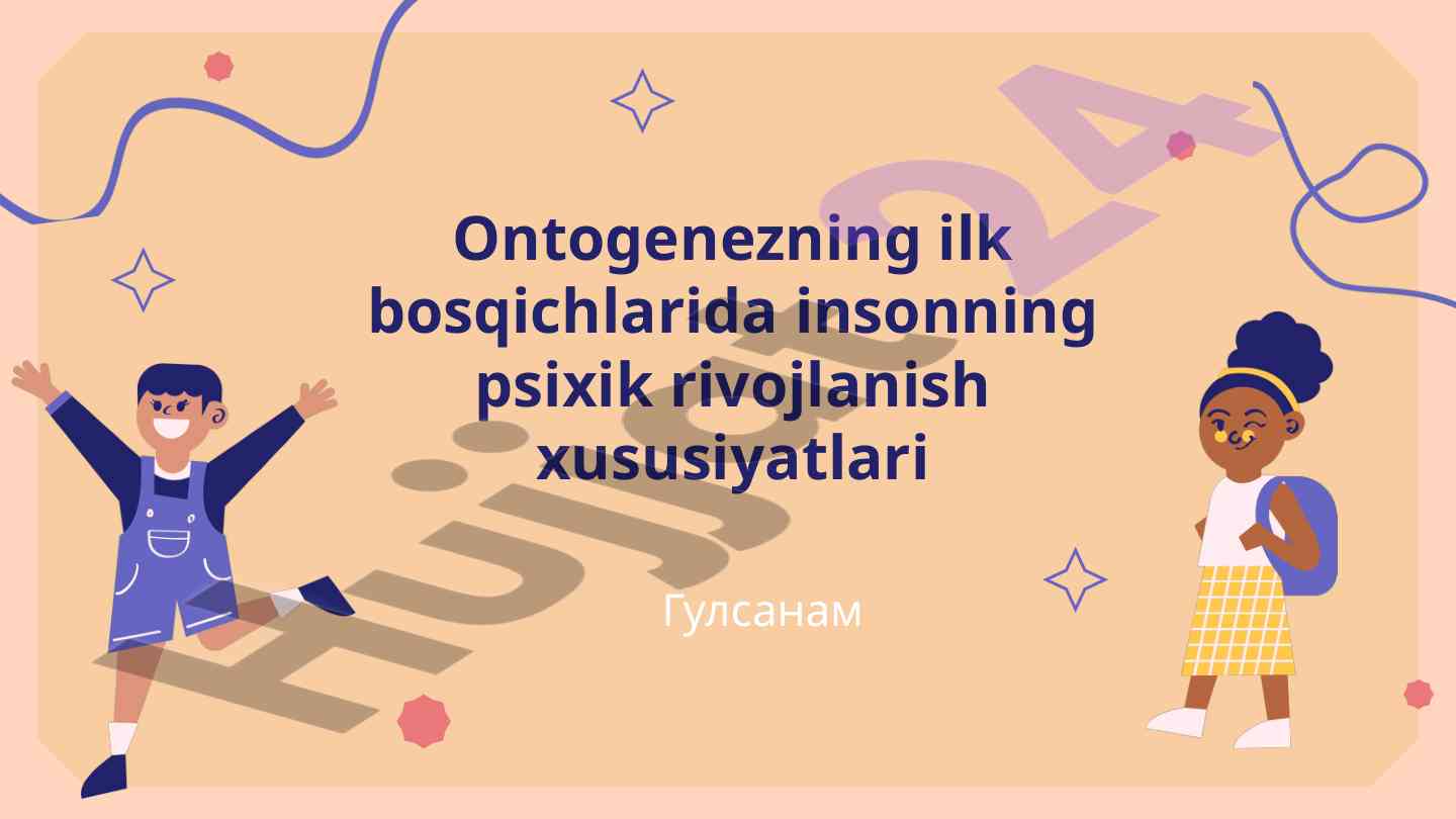 Psixik rivojlanishning ilk bosqichlari tahlili