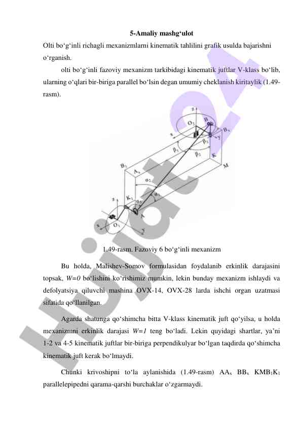 5-amaliy mashg‘ulot kinematik tahlil grafika usuli
