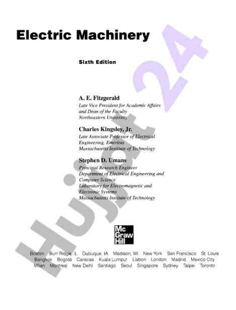 Electric machinery sixth edition overview