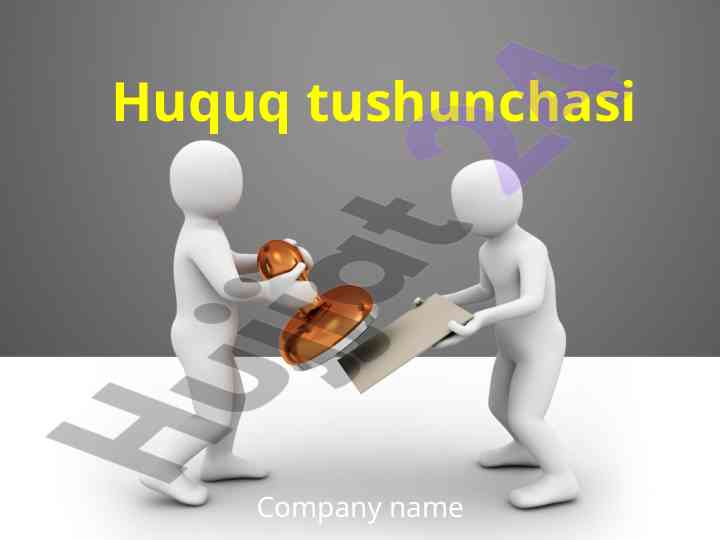 Huquq tushunchasi va tizimi bilan tanishtirish