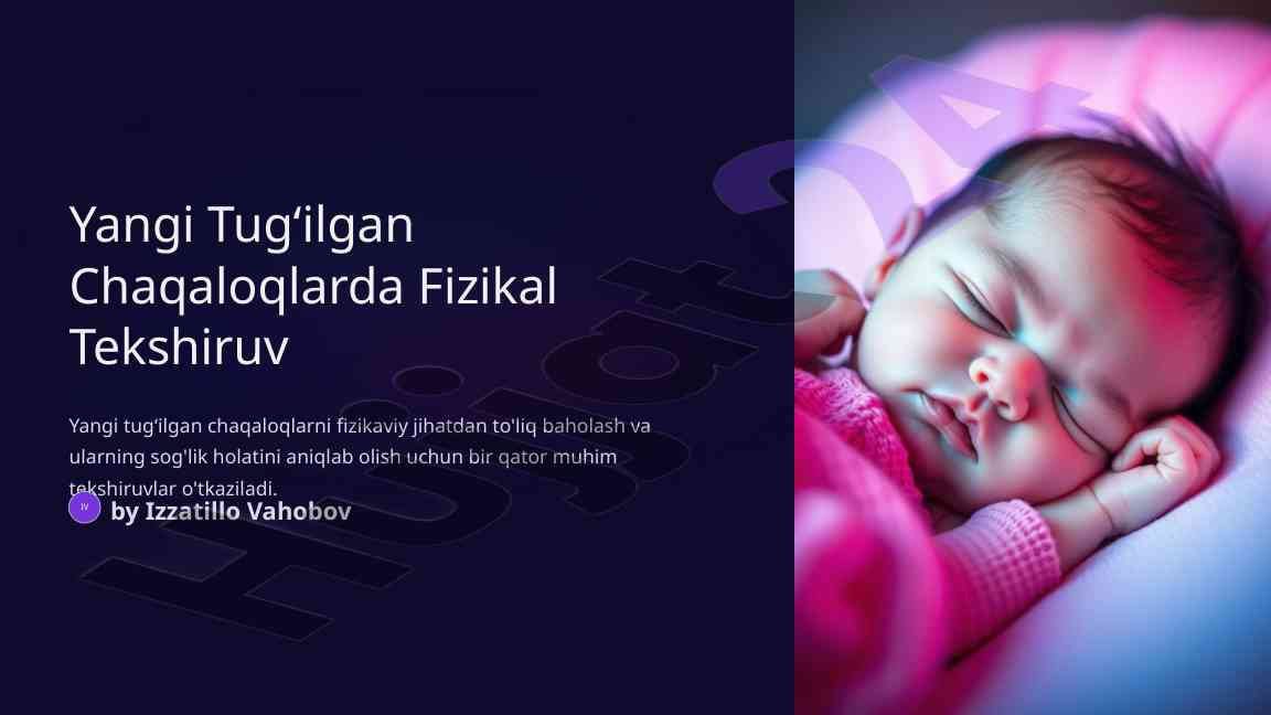Yangi tugʻilgan chaqaloqlarda fizikal tekshiruv