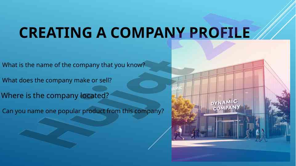 Creating a company profile for business students
