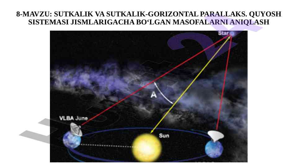 Sutkalik va sutkalik-gorizontal parallaks aniqlanishi