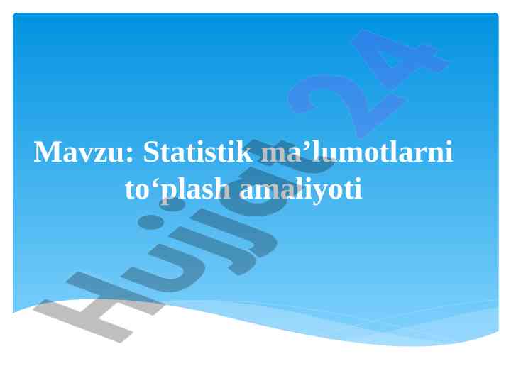 Statistik kuzatish usullari va guruhlash metodi