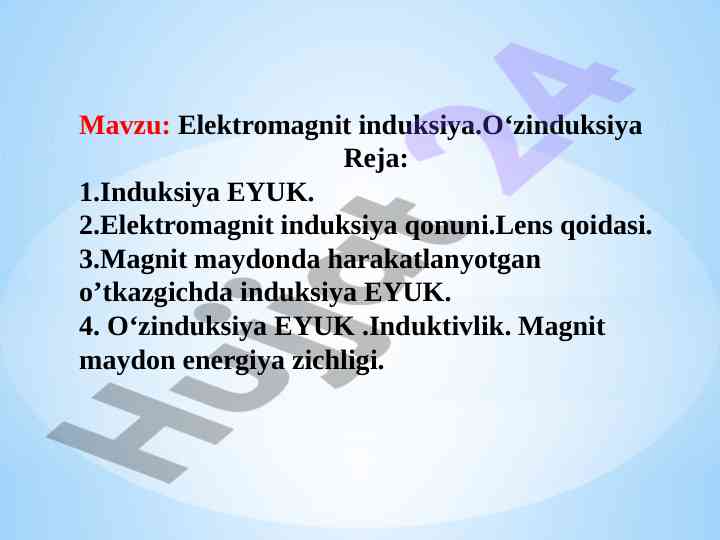 Elektromagnit induksiya va o‘zinduksiya tahlili
