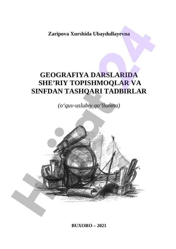 Geografiya darslarida she’riy topishmoqlar