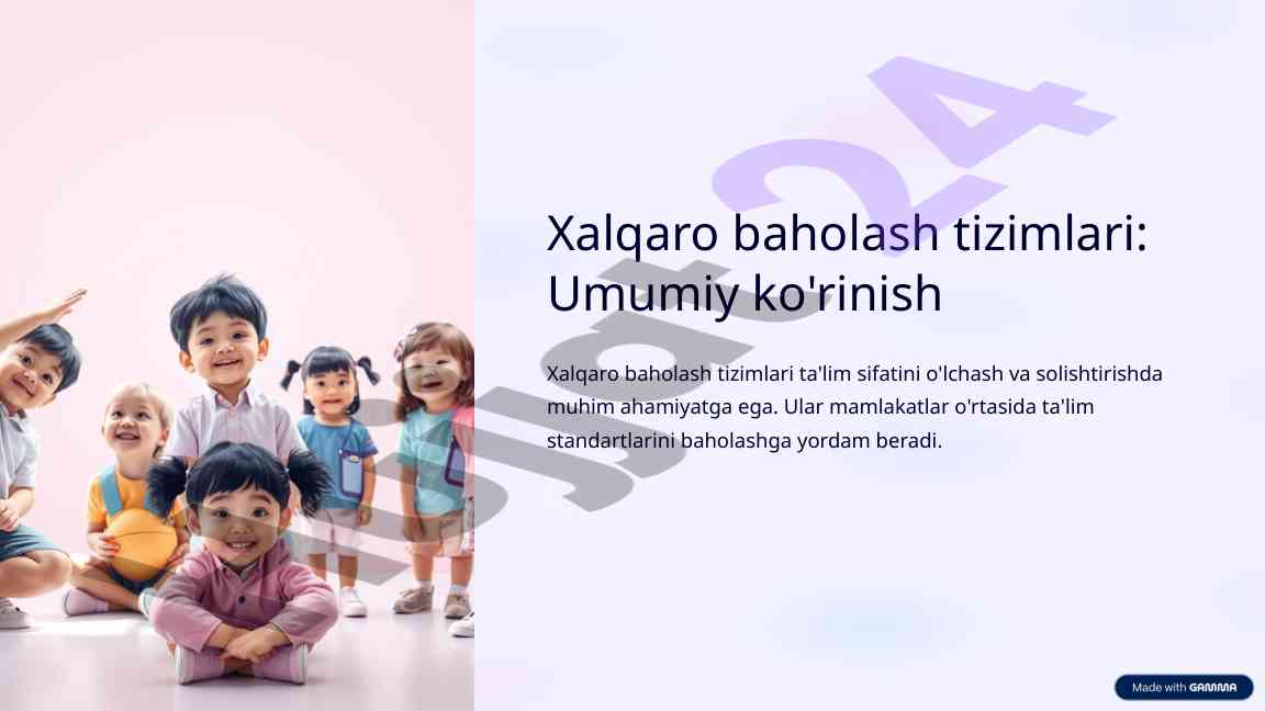 Xalqaro baholash tizimlari ta'lim sifatini o'lchash