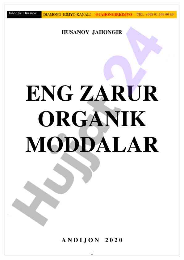 Organik moddalar tahlili va oksidlanish darajalari