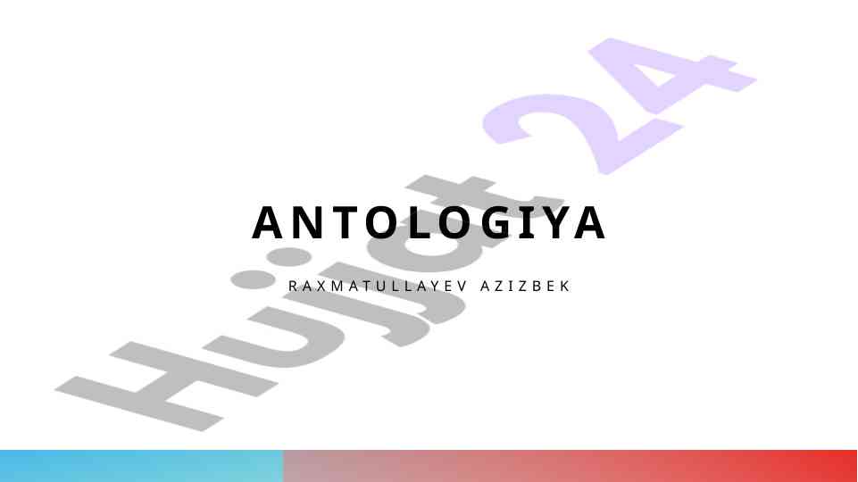 Antologiya tushunchasi va ahamiyati o'zbek adabiyotida