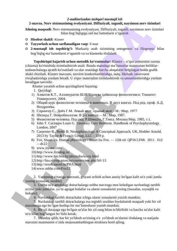 Nerv sistemasi evolyusiyasi va tizimlari