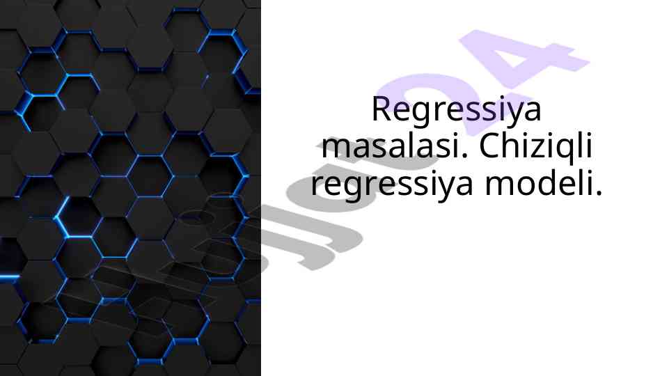 Chiziqli regressiya modeli va xato hisoblash