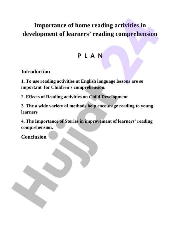 Home Reading Activities In Child Development