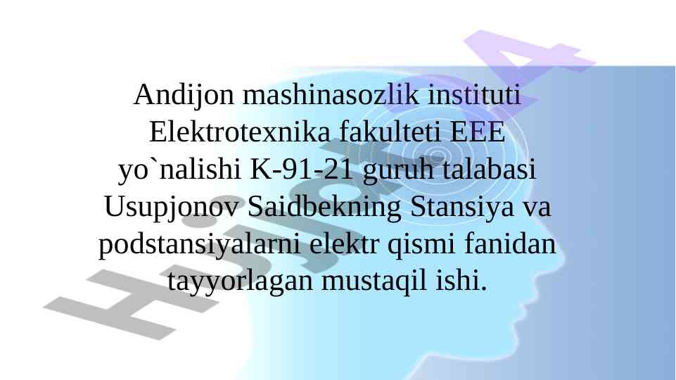 Transformatorlarning tuzilishi va ishlash printsipi