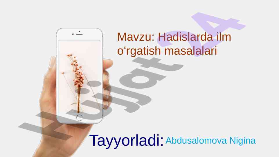 Hadislarda ilm oʻrgatish masalalari