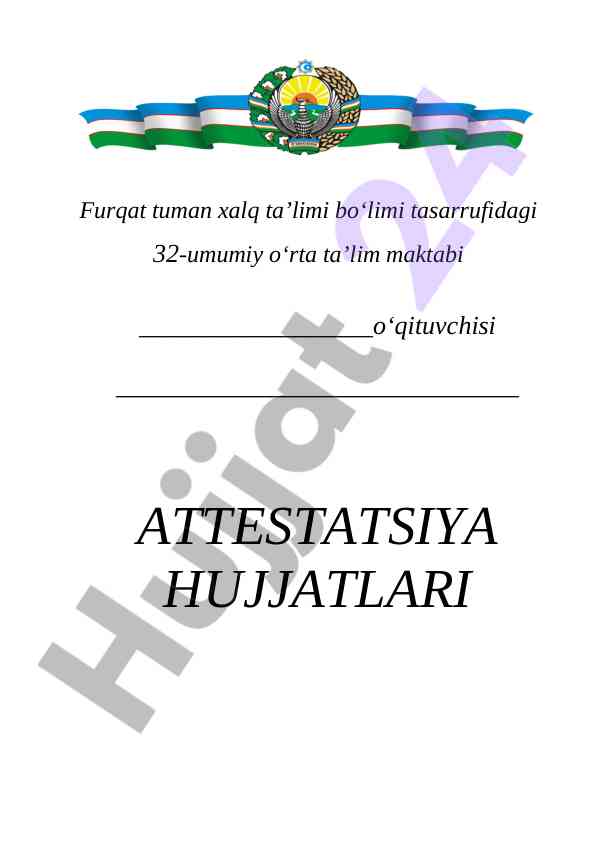 Attestatsiya hujjatlari taqdimoti va ishlar