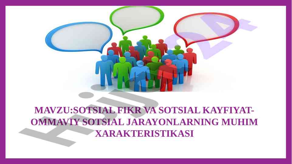 Sotsial fikr va sotsial kayfiyat tadqiqoti