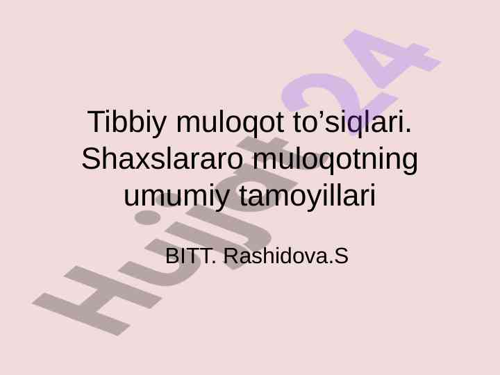 Tibbiy muloqot to'siqlari va muamolar