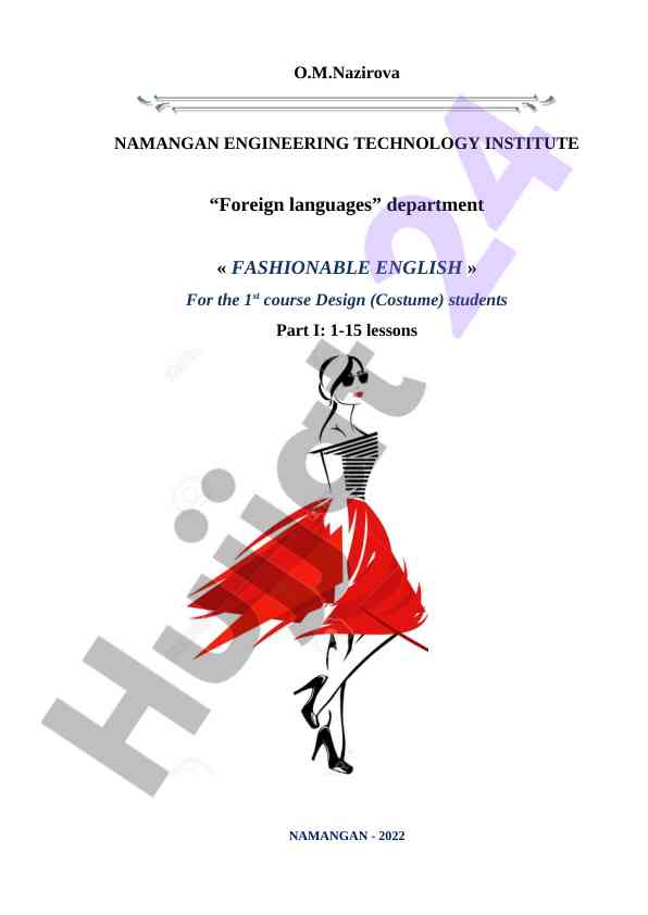 Fashionable english teaching methodology for design students