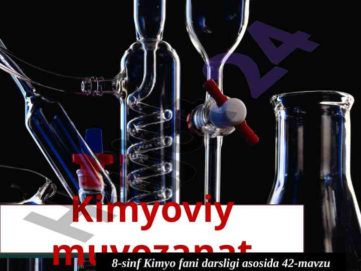 Kimyoviy muvozanat 8-sinf kimyo fanidan darslik
