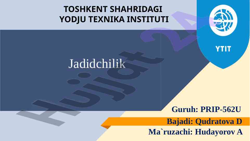 Jadidchilik harakati: tarixi va ta'siri