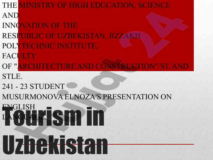 Tourism opportunities in uzbekistan's historical cities