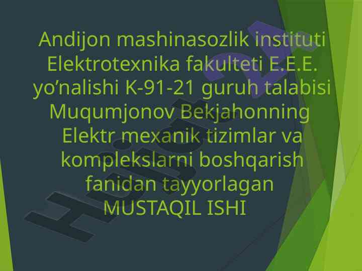 Kuchlanish bo'yicha teskari bog'langan tizimlar