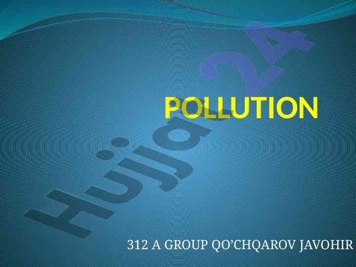 Pollution effects on environment and human health