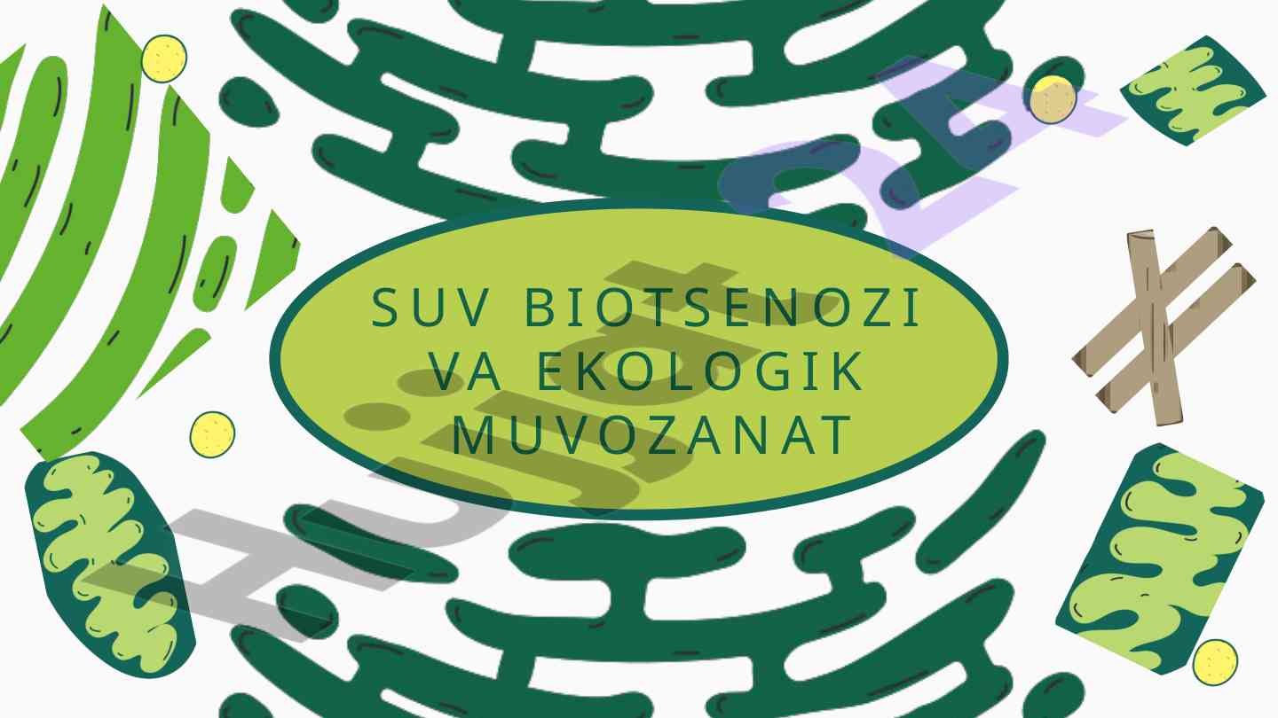 Suv biotsenozi va ekologik muvozanat tahlili
