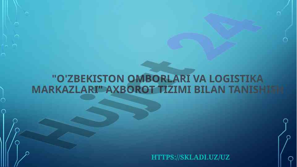 O'zbekiston ombor va logistika markazlari platformasi