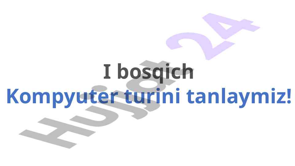 Uy kompyuterlari turlari va ularning xususiyatlari