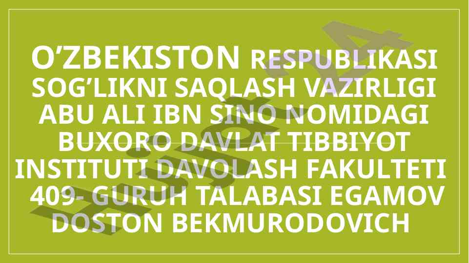 Genetik tipdagi diabetning etiologiyasi va patogenezi